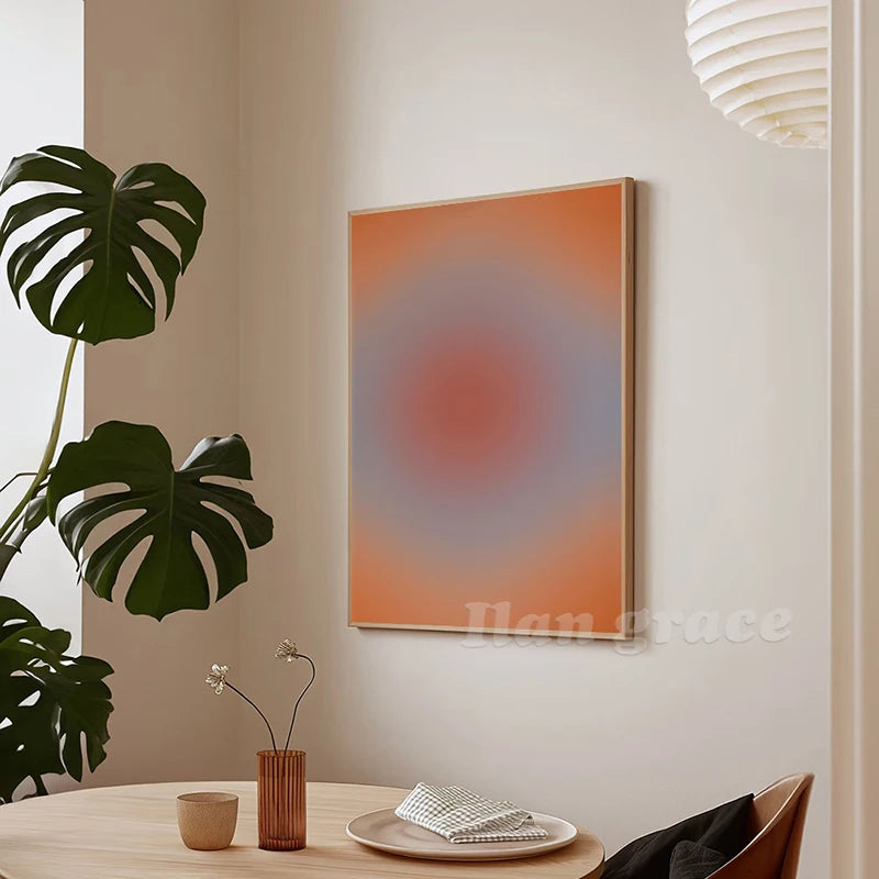 Gradient Aura Wall Art Print Affirmation Poster Gradient Artwork Canvas Painting Aesthetics Wall Art Decoration Pictures