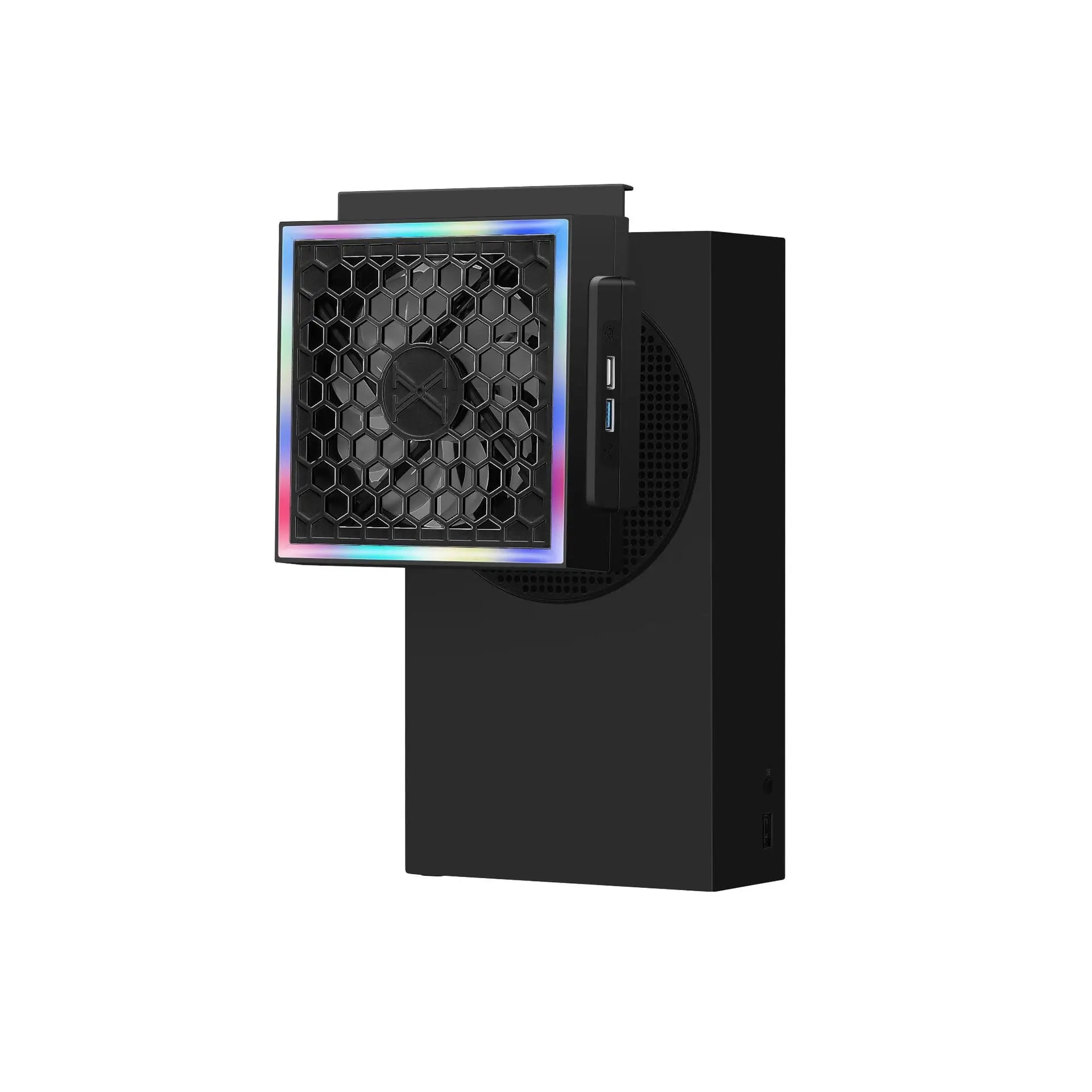 Cooling Fan Cooler For Xbox Series S Console with 2 USB Ports RGB Light 7 Lighting Modes Gaming Accessories for Xbox Series S