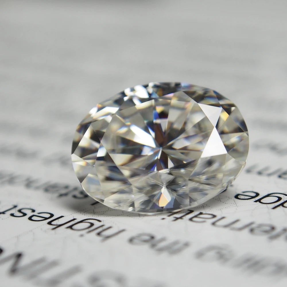 DJMAX 0.1-30ct Rare Oval Cut Moissanite Loose Stone D Color Lab Grown Super White Certified Ellipse Oval Moissanite Diamond