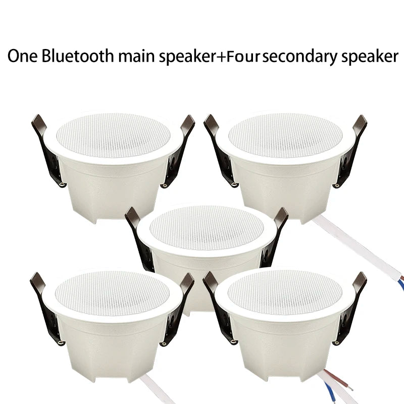 MINI Bluetooths Ceiling Speakers Stereo sound Indoor home audio Background music system For Bathroom Kitchen Living room bedroom