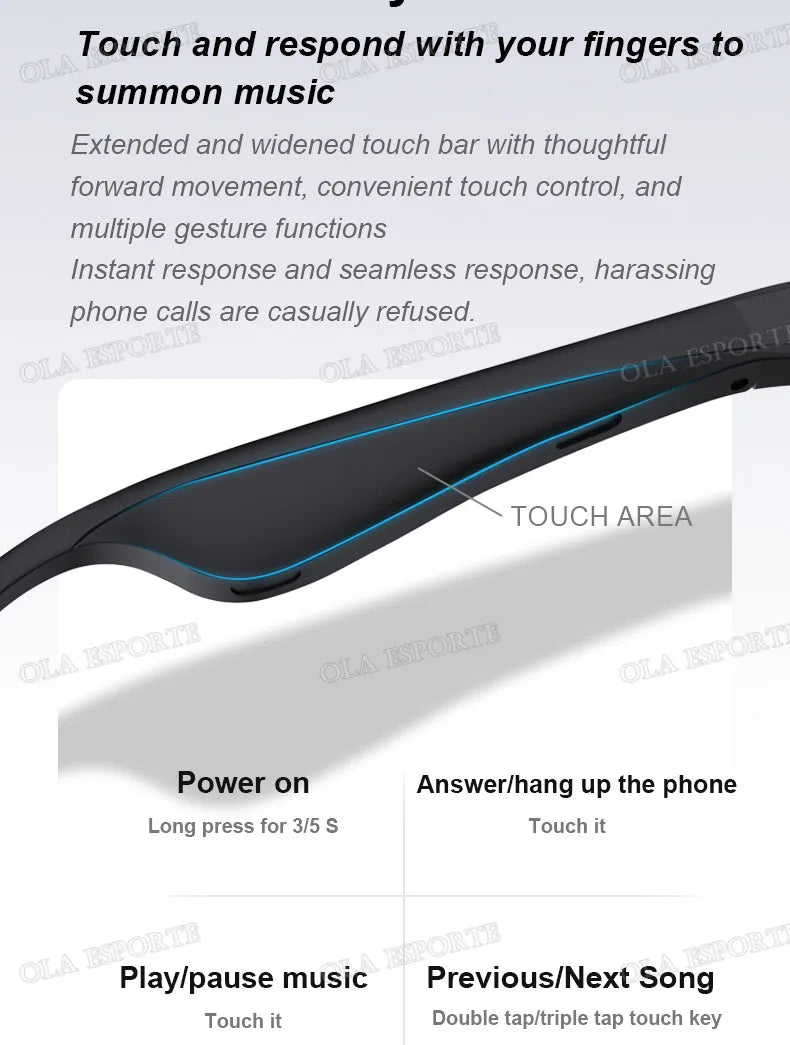 2026 New Smart Glasses Bluetooth Call Voice Assistant Music Outdoor Sport Smartglasses Men Women UV-Protection SunGlasses