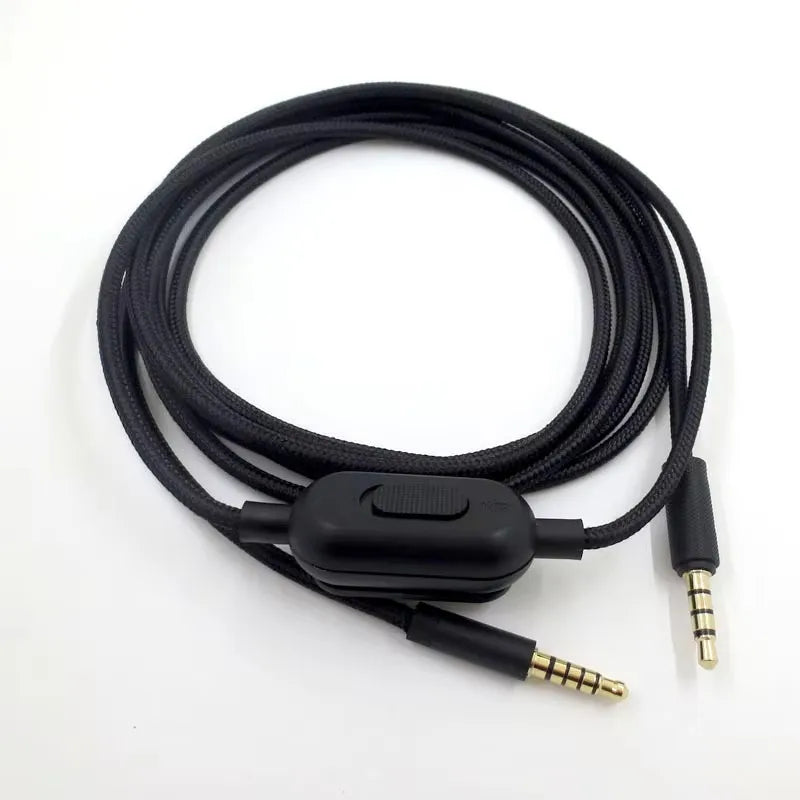 Gaming Headset Cable Woven Earphone Cord with Volume Control and Mute Switch for Logitech G Pro G Pro X G433 G233 new
