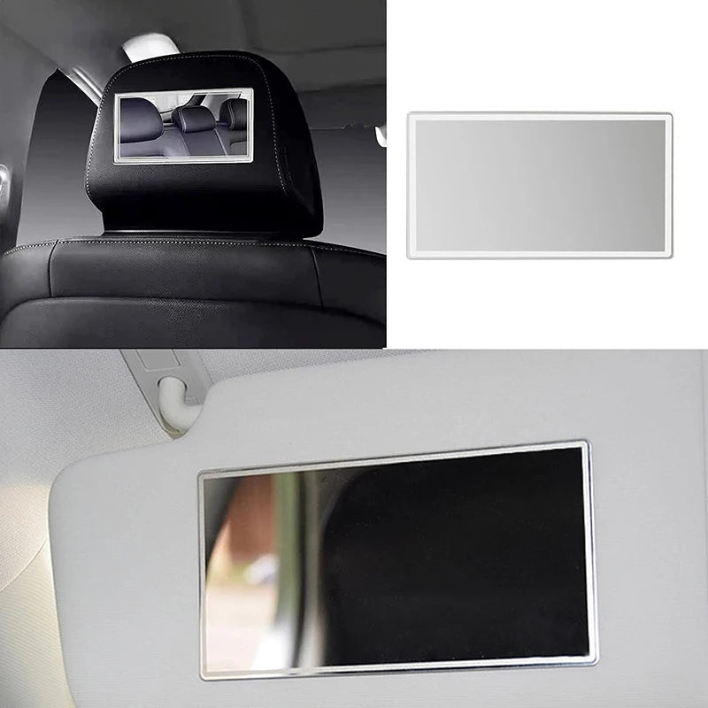 Car Makeup Mirror Car Stainless Steel Portable Auto Sun-Shading Visor HD Mirrors Car Interior Mirror Universal Car-styling
