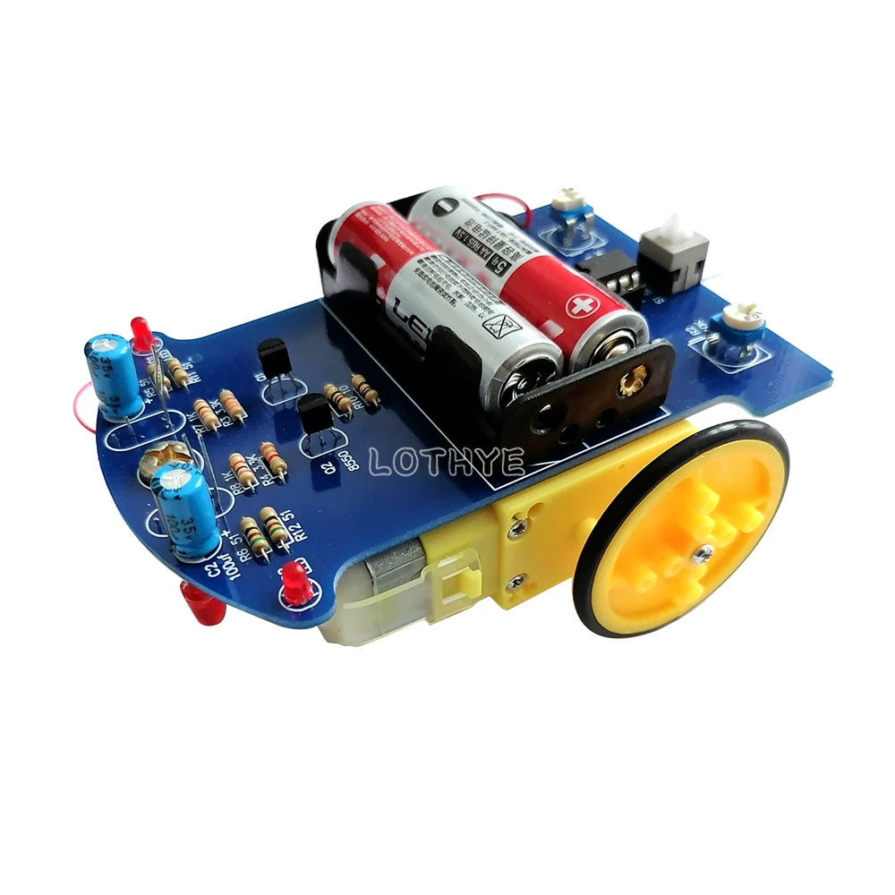 D2-1 Intelligent Tracking Car DIY Kit Smart Line Cruise Toy Car DIY Electronic Welding Parts