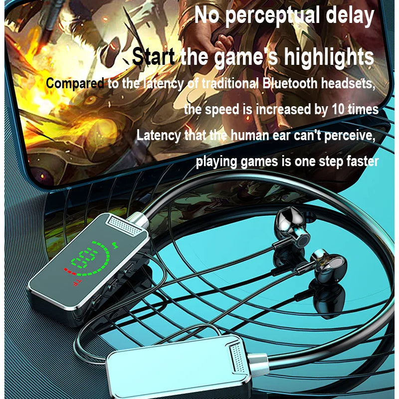 Bluetooth Wireless Headphones Bluetooth Neckband Earphones LED Display Hifi 9D Stereo Sports Headset Long PlayTime Handsfree