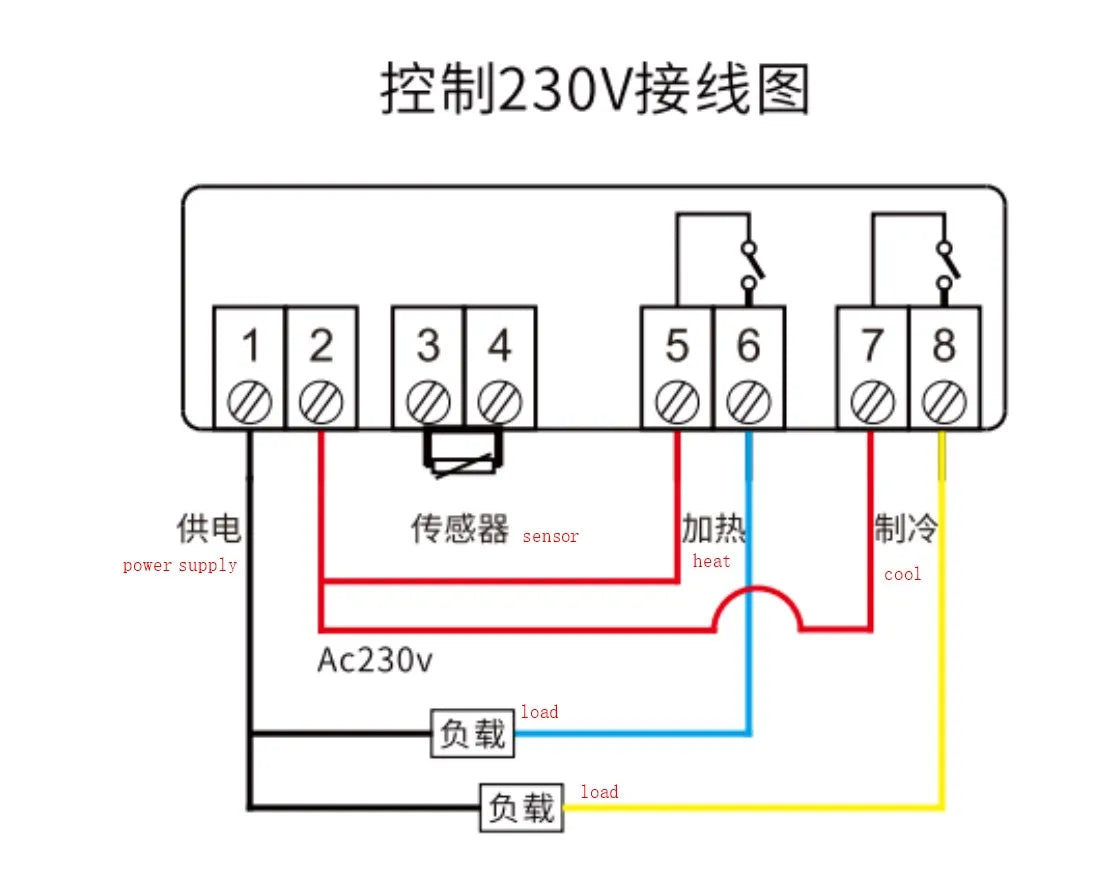 STC-3028 Wired Temperature Controller Digital Thermostat Controller Temperature And Humidity Controller Sensor AC 220V DC12V 24V