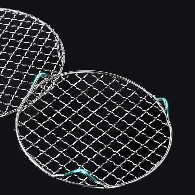 HOT! Round Air Fryer Rack With Legs Stackable Grid Grilling Rack Stainless Steel Anti-corrosion For Home Kitchen Oven Steamer