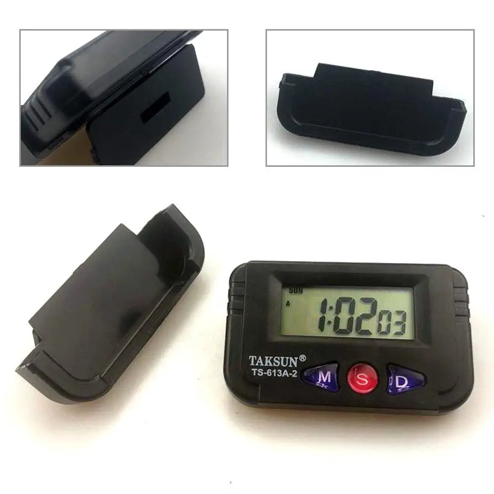 Table Clock Alarm Clock 1 Pc Car Clock Compact Double Sided Durable Reliable Stopwatch Date And Timer Function