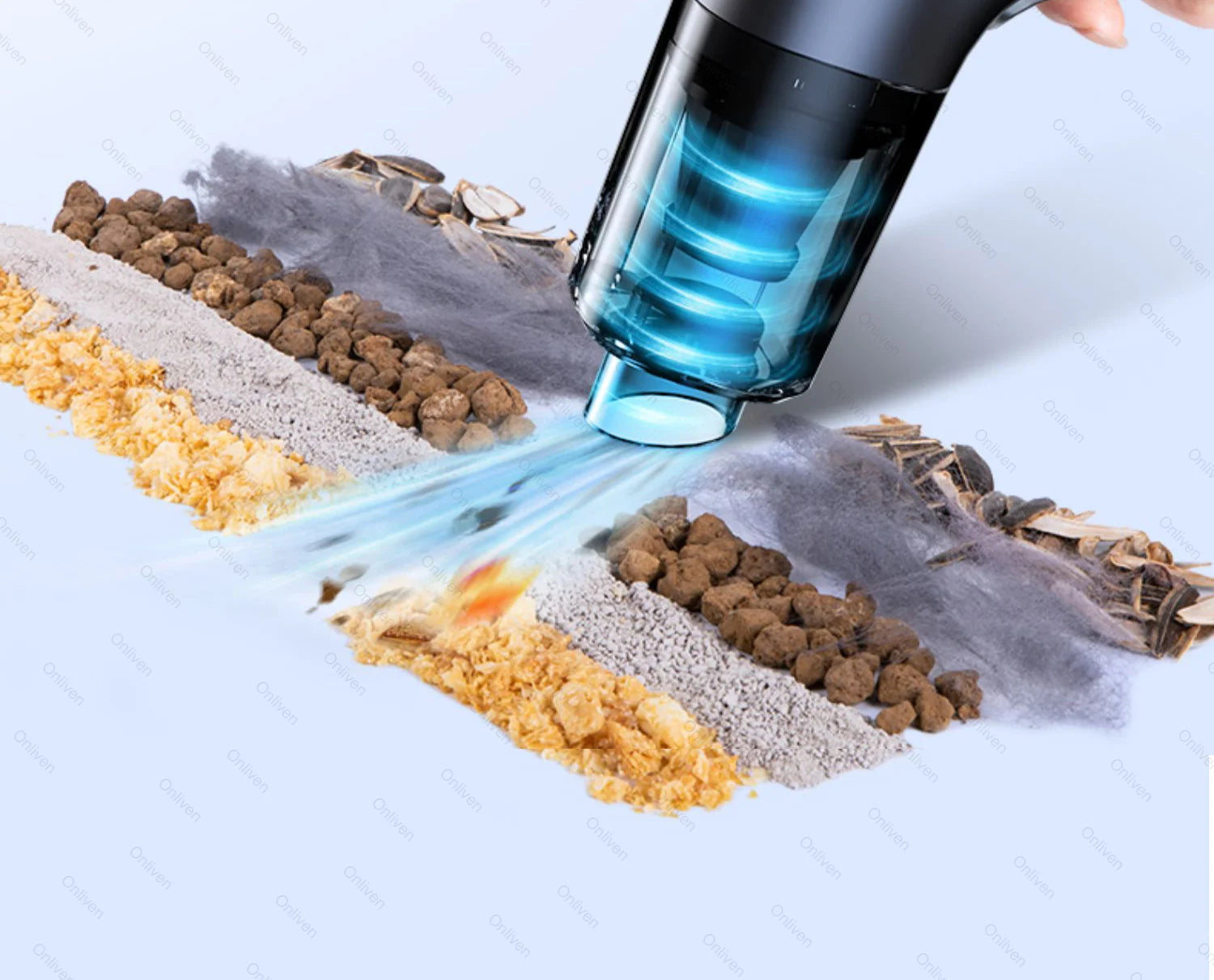 98000PA Car Vacuum Cleaner Mini Cleaning Machine Strong Suction USB Handheld for Car Home Appliance Portable Wireless Cleaner