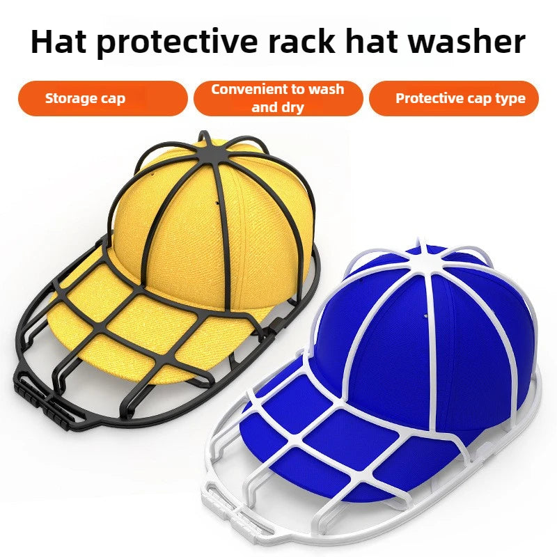 Baseball Cap Washer Bag for Washing Machine | Anti-Deformation Hat Cleaning Cage Frame Holder Home Laundry Guard Support