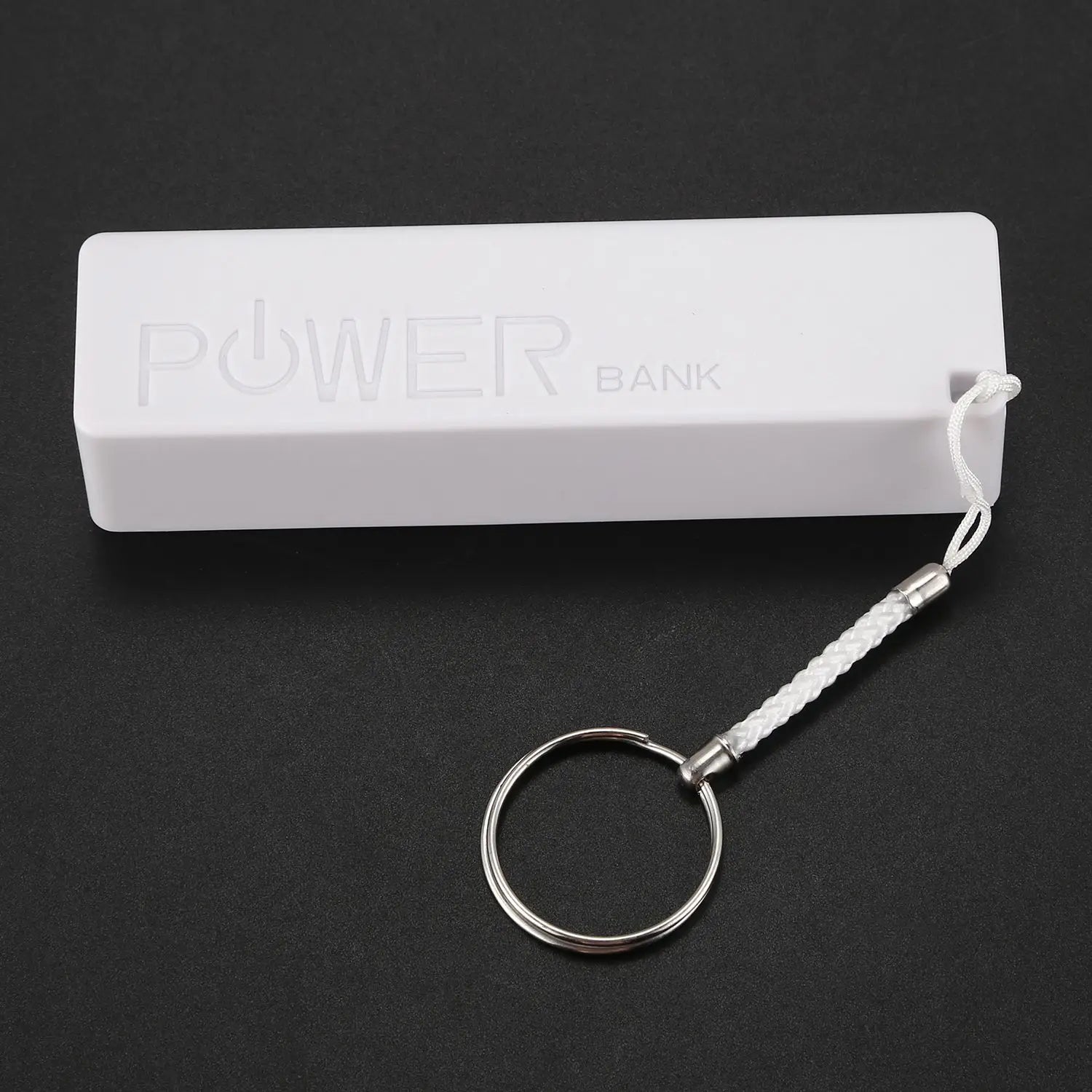 Portable External Power Bank Battery Charger 18650 with Keychain (Without Battery) (White)-BLife