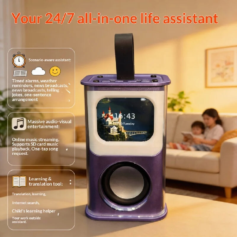 AI  Speaker with Voice Interaction Customizable Multi-color Voiceprint Recognition AI Large Model Chat DeepSeek Home Decor