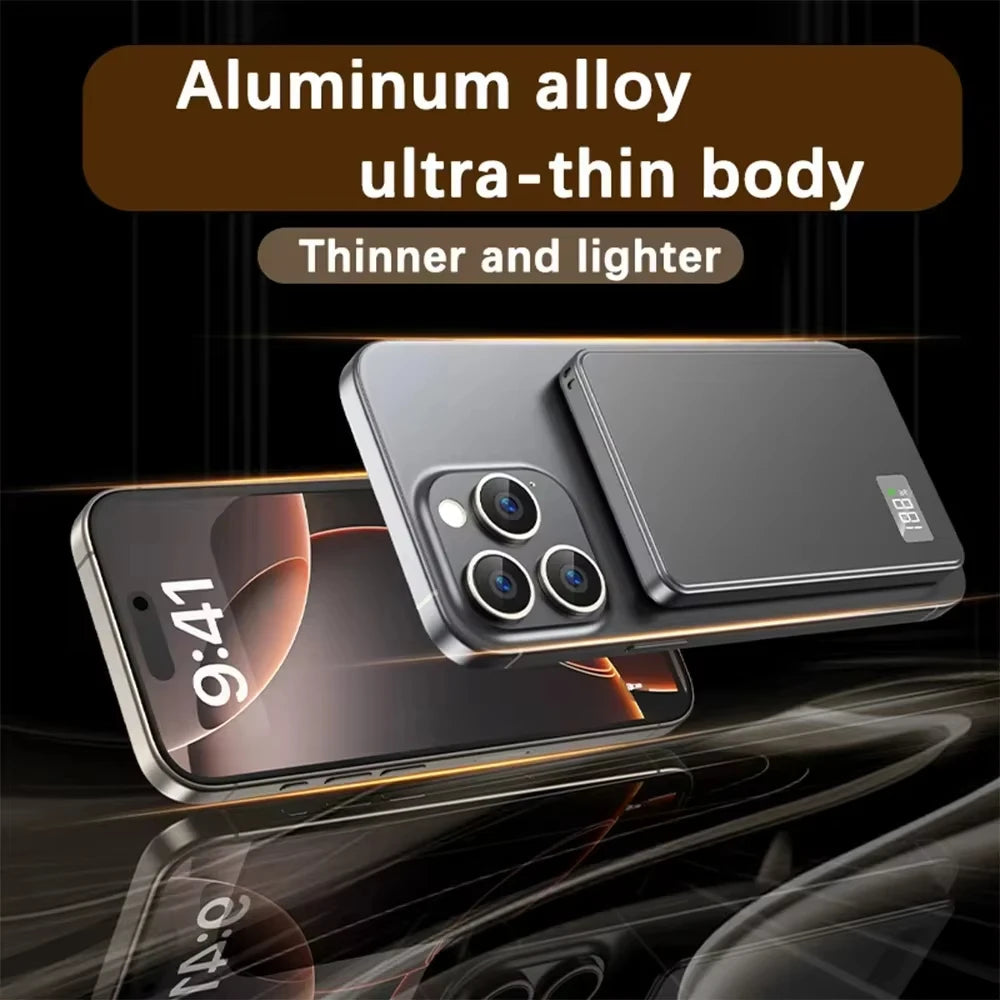 500000mAh Magnetic Power Bank  Fast Charging  Portable Wireless PD22.5W Fast Charging External Battery for Magsafe for iPhone