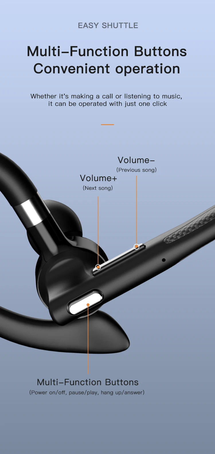 Bluetooth Earphones 5.4 Headphones Stereo Handsfree Noise Canceling Wireless Business Headset With ENC Mic For All Smart Phones