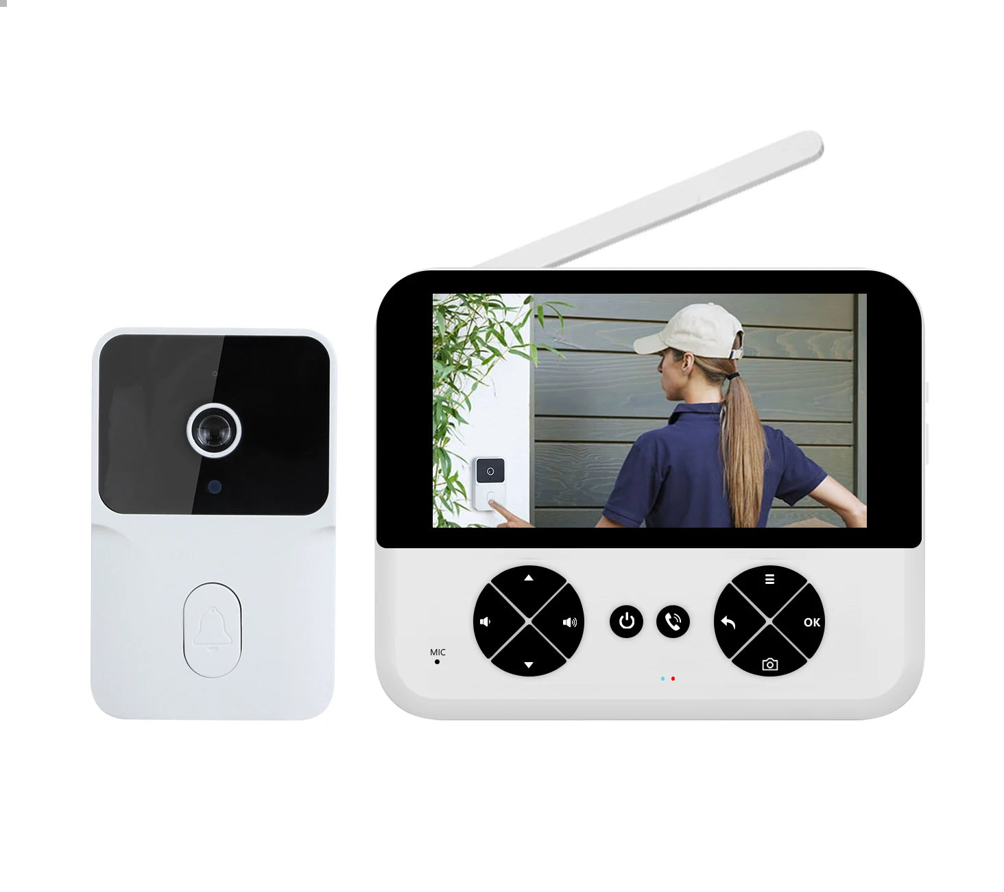 Smart security protection 4.3'' wireless doorway video intercom voice intercom doorbell visitor reminder support video recording