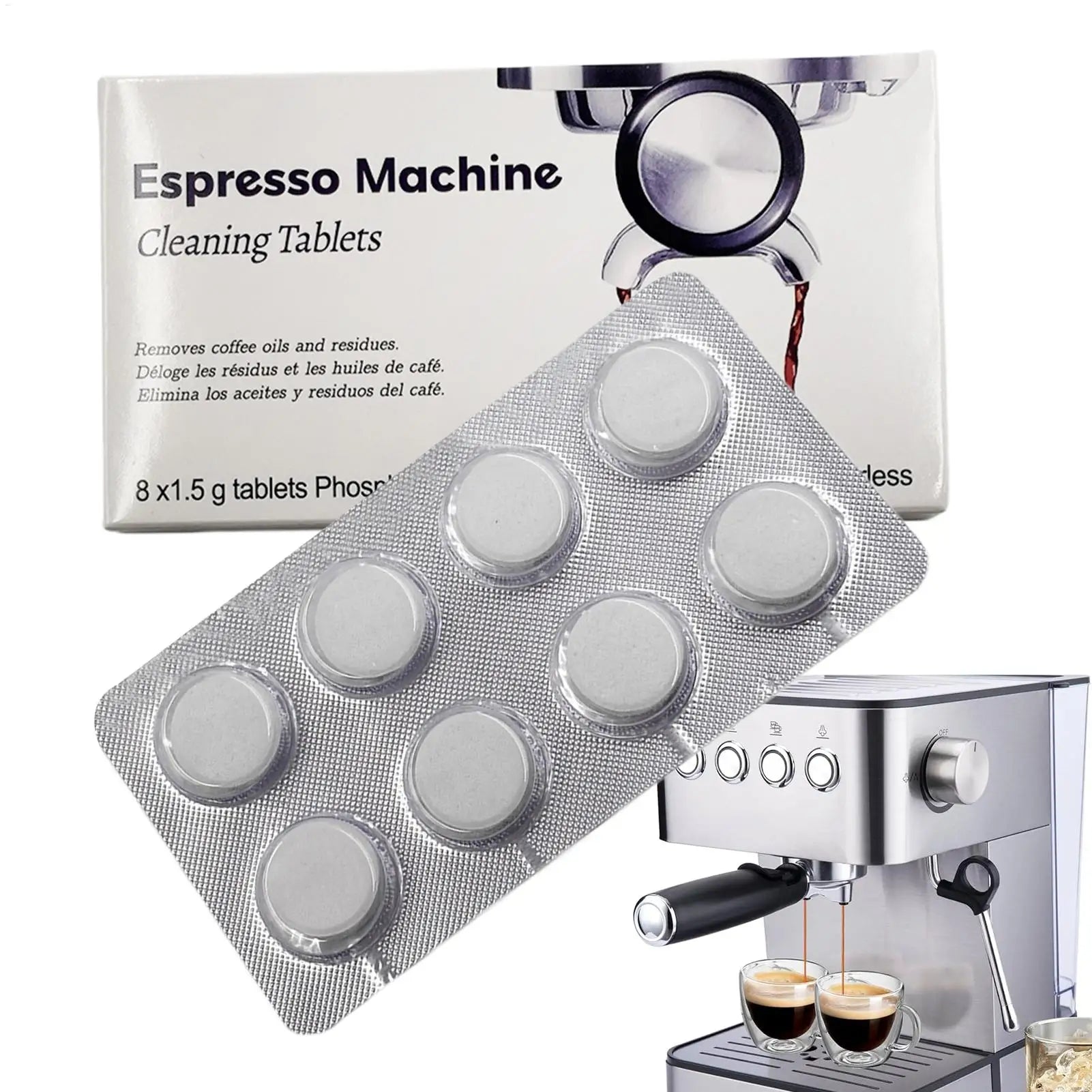 Espressos Machine Cleaning Tablets Cleaner Descaler Tablets for Coffee Machine Espressos Device Descaler Tabs for Home Kitchen