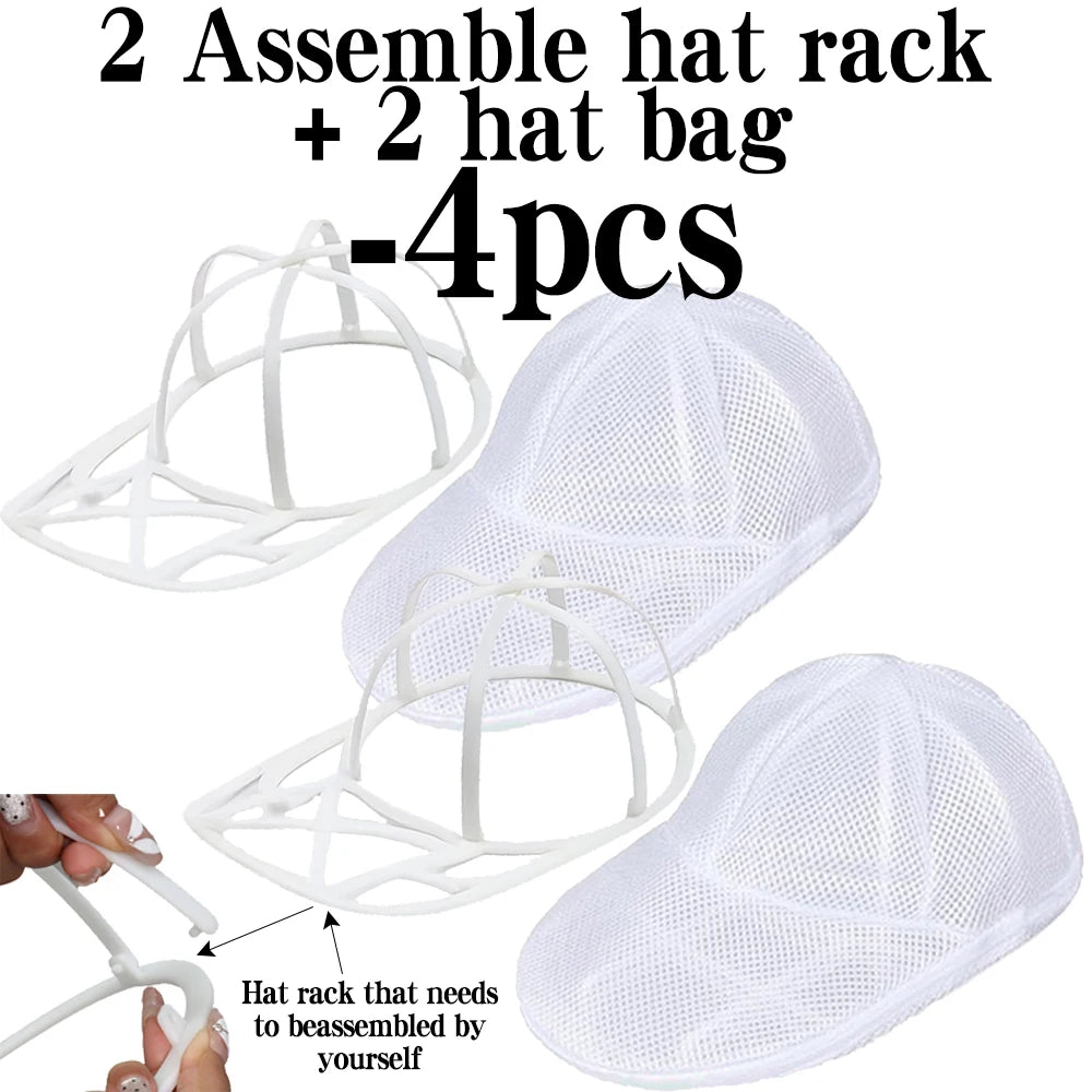 Washing Machine Hat Washing Protector Hat Cleaning Machine Washable Laundry Bag Anti-Deformation Secure Hat Storage Solution