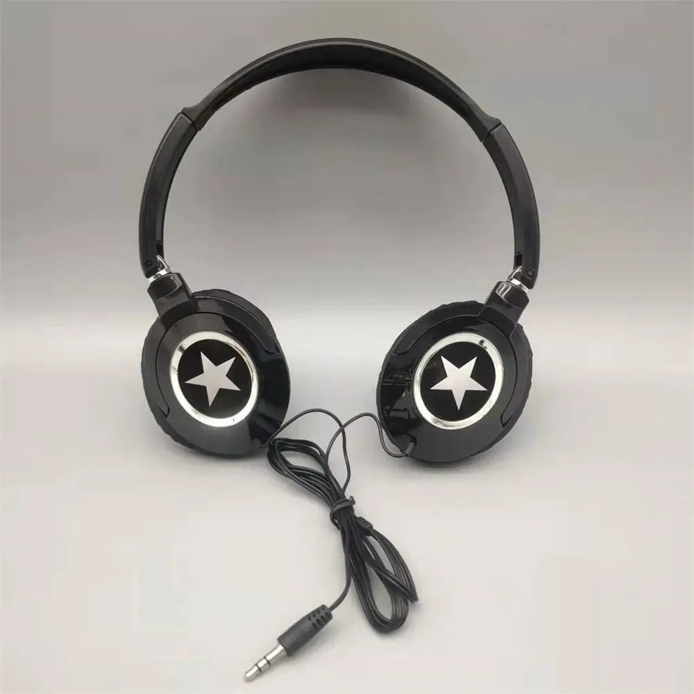 Sound Wired Headphones Over Ear Headset Bass HiFi Sound Music Stereo Earphones Flexible Adjustable Headset For PC Mobile