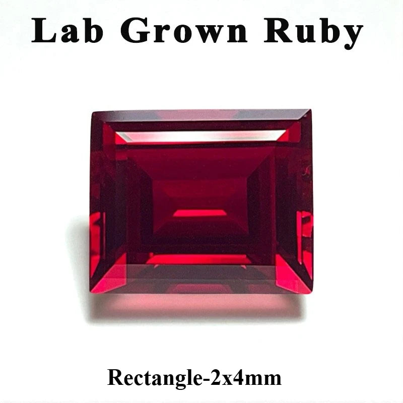 Top Lab Grown Ruby Oval Cut Pigeon Blood Red VVS1 Gemstone For Charms DIY Jewelry Making Selectable Certificate