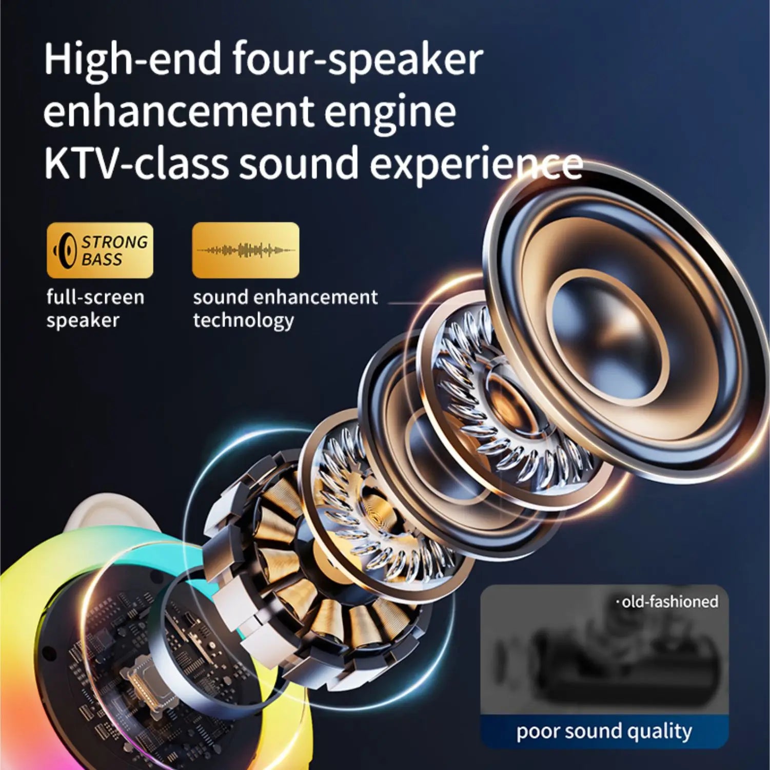 PARAMITA Bluetooth Speaker Portable Home Cute Karaoke Mini Wireless Audio with Microphone Home Karaoke Singing Machine Kids Gift