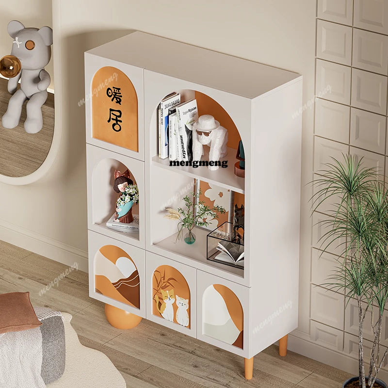 MM02 Bedroom Storage Living Room Cabinets Decor Shelf Bookcase Garden Living Room Cabinets Wood Display Gabinete Trendy Furnitur