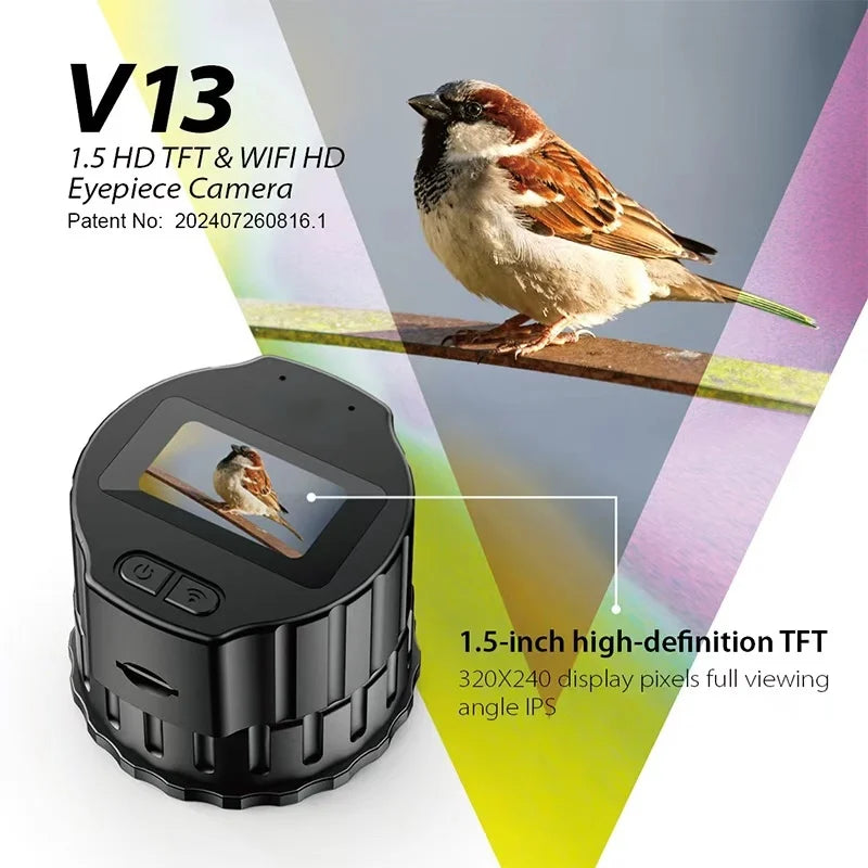  1920X1080 Eyepieces Camera WiFi Electronic 1.5'' High-Definition Screen Portable Recorder Telescopes Tools with APP Microscope