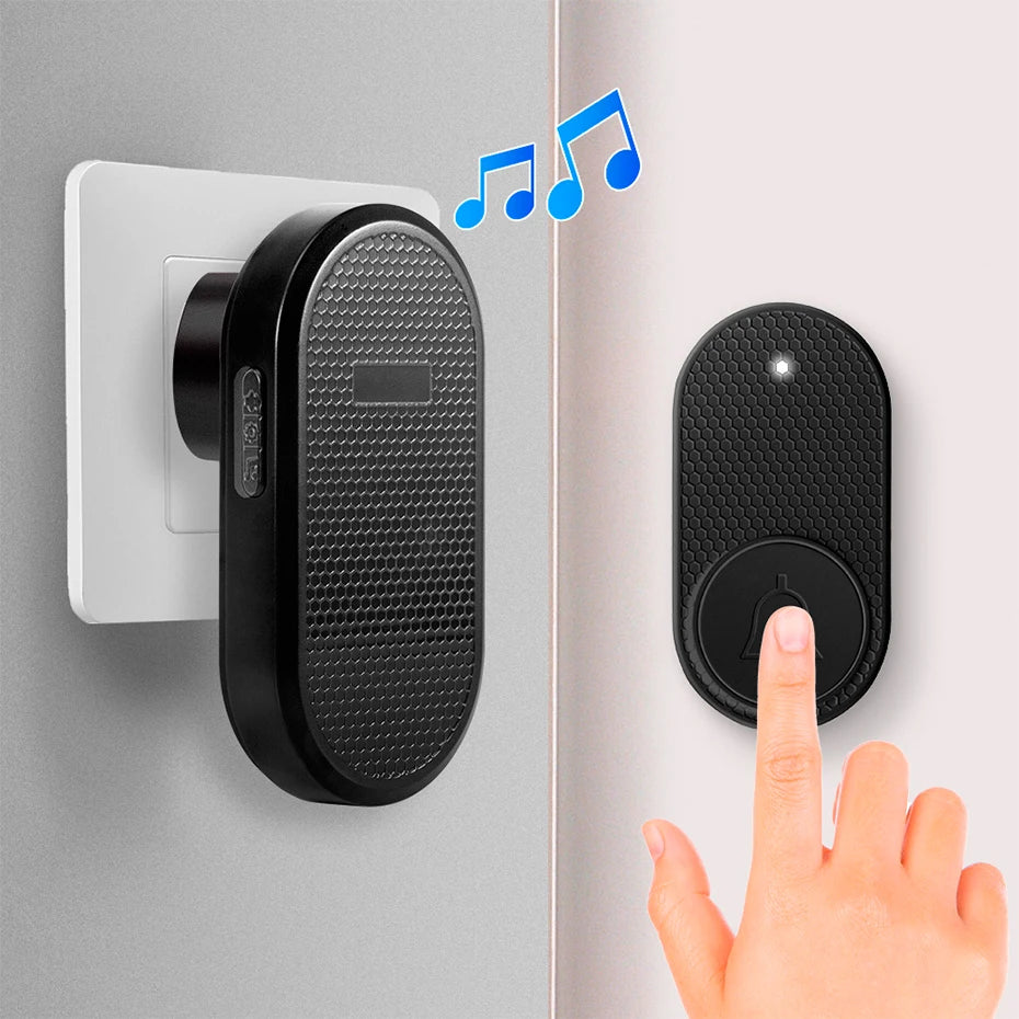 Wireless Doorbell with 33 Songs Melody Smart Home Welcome Chime Kit 4 Level Volume Intelligent Door Bell 150m Transmission
