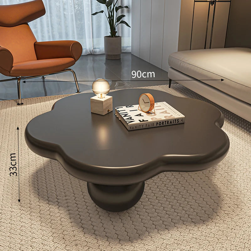 Kawaii Trendy Coffee Table Unique Cloud Shape Minimalist Luxury Coffee Table Living Room Modern Table Basse Design Furniture