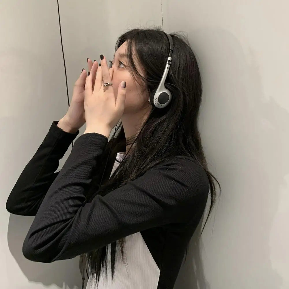 Portable Headphones Personality Retro Nostalgic Headset Black Fashion Style Headset Over Ear Earbud 3.5mm Wired Headset NEW