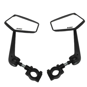 Universal Bike Handlebar Mirrors Motorcycle Rear View Mirror HD Wide Angle & 360° Rotating Back Sight Rearview Motorcycle Mirror