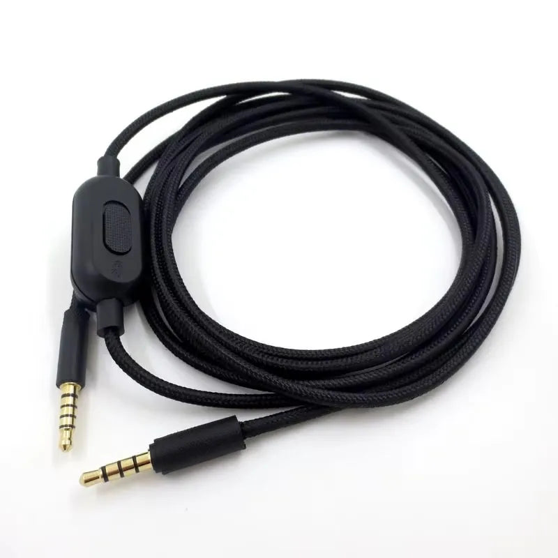 Gaming Headset Cable Woven Earphone Cord with Volume Control and Mute Switch for Logitech G Pro G Pro X G433 G233 new