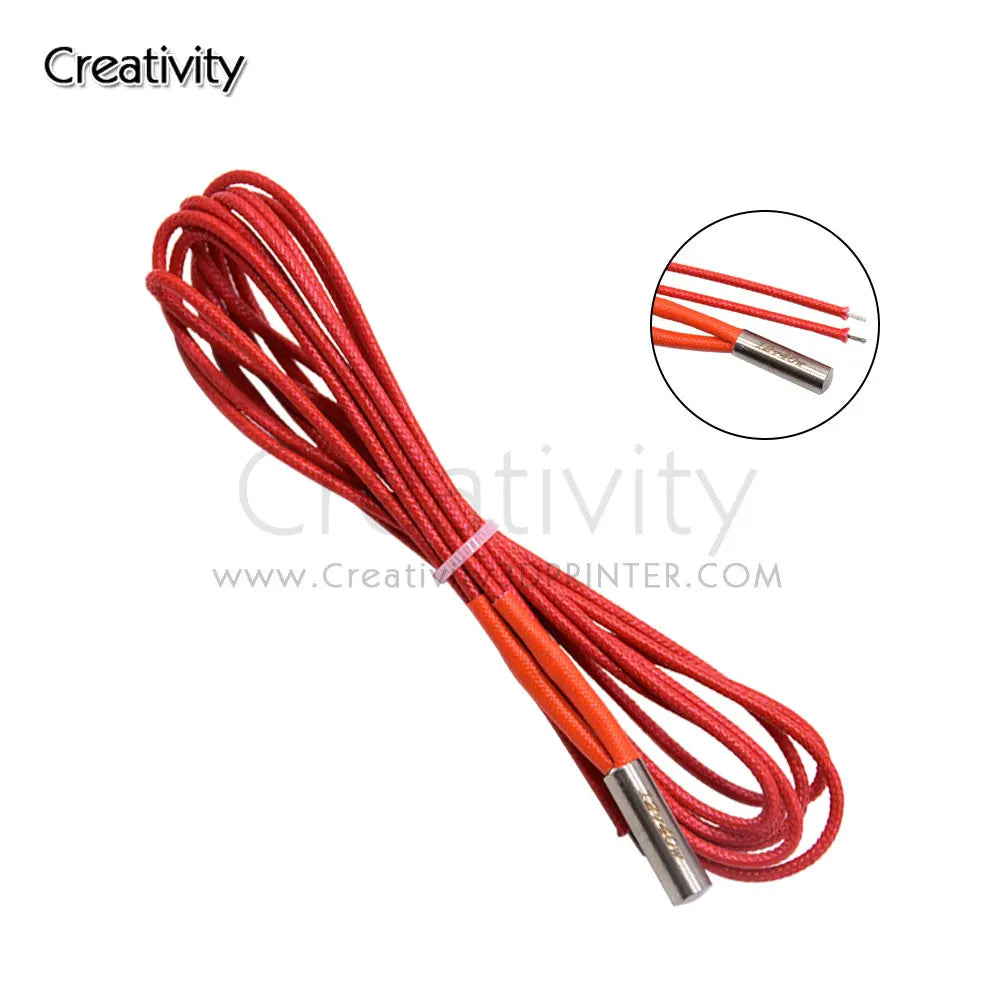 12V/24V 40W Cartridge Heater XH2.54 Thermistor NTC 100K 3950 Wire 1M for Ender 3 CR10 Ender3V2 3D Printer J-Head Hotend