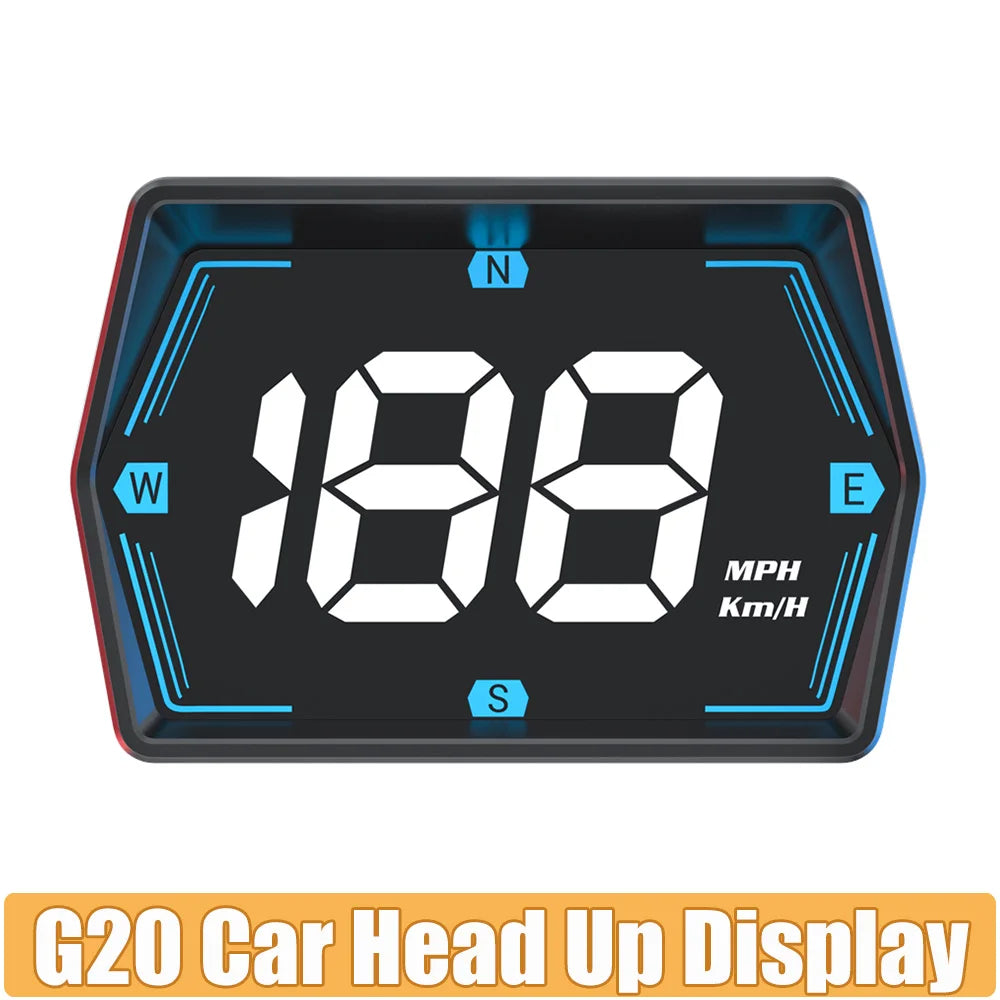 G20 Car Head Up Display GPS HUD Smart Meter Auto GPS Security Overspeed Alarm Speed Compass Electronic Accessories Hud Display