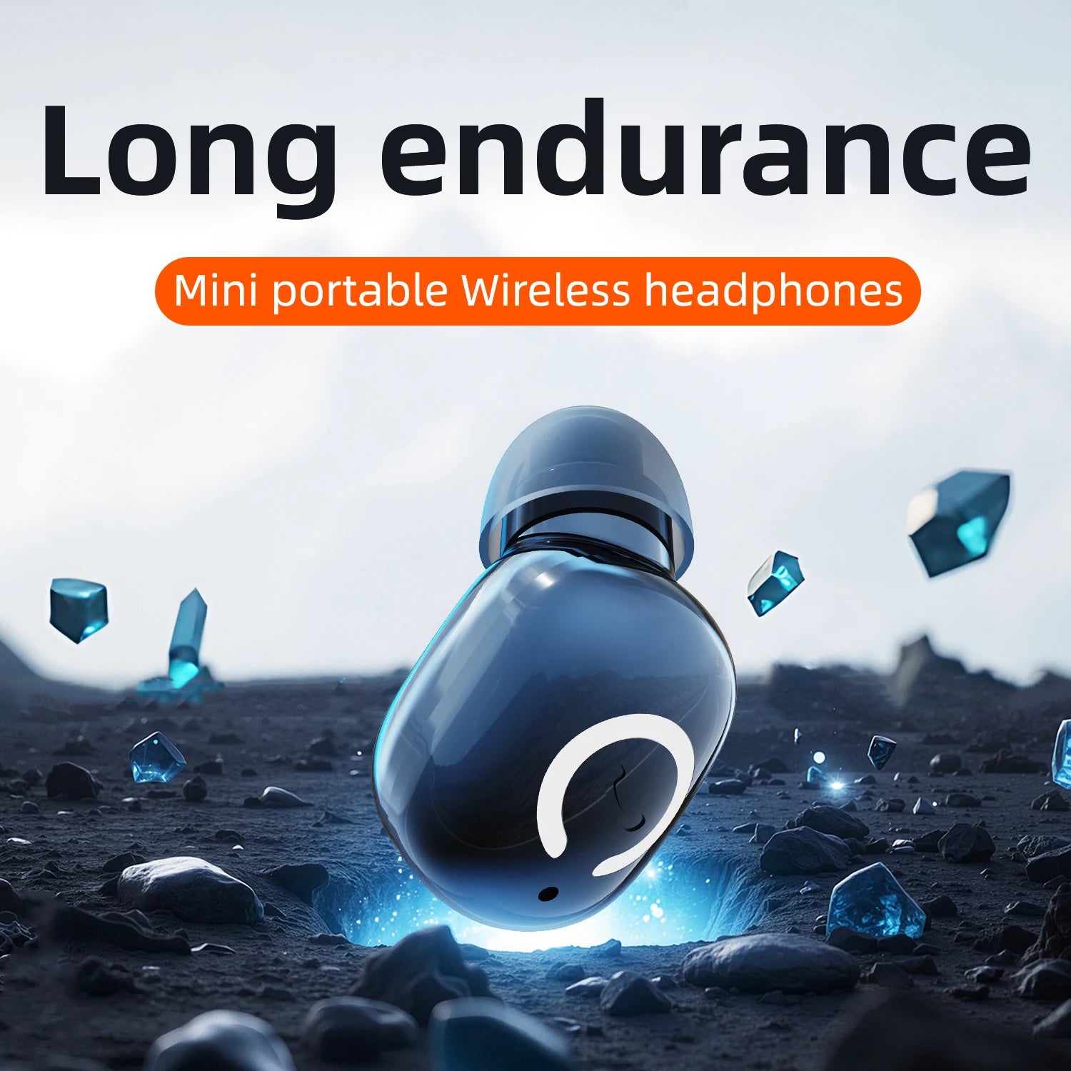 Wireless Headphones Bluetooth Earphones With Mic Headset Single Ear Waterproof Earbuds for Left and Right Ear Wear Ear-Mounted