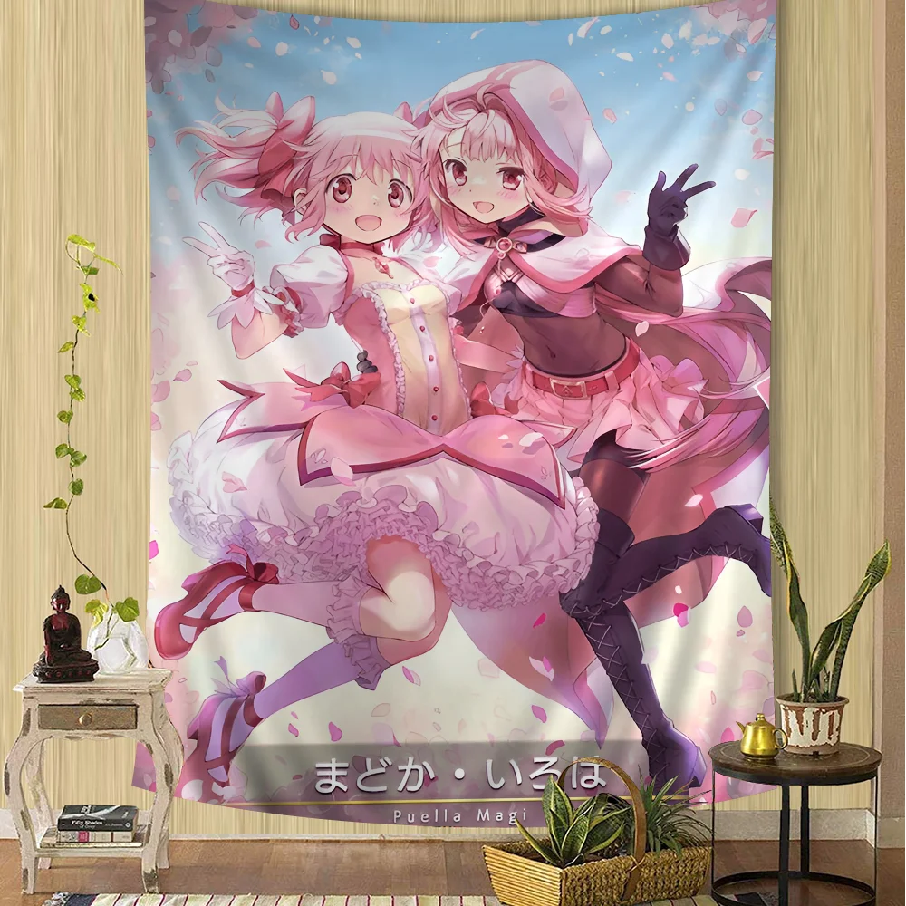 VIKAMA Magical Girl Tapestry Bohemian Tapestry Tarot Hippie Tapestry Dormitory Japanese Tapestry Wall Decoration