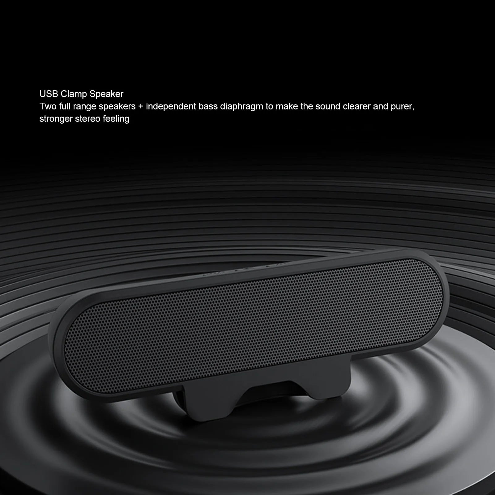 Computer Speaker Volume Control Loud Sound Desktop PC Speaker Easily Clamps Display High Definition Stereo for Entertainment