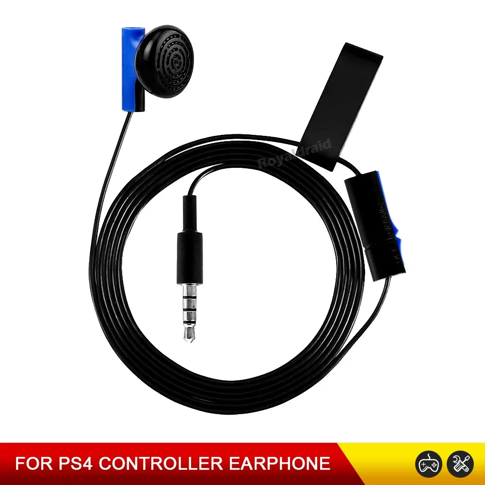 1PCS Game Headset With Microphone Mono Chat Earbud Headset for PS4 Controller Earphone Gaming Headphone Black Blue
