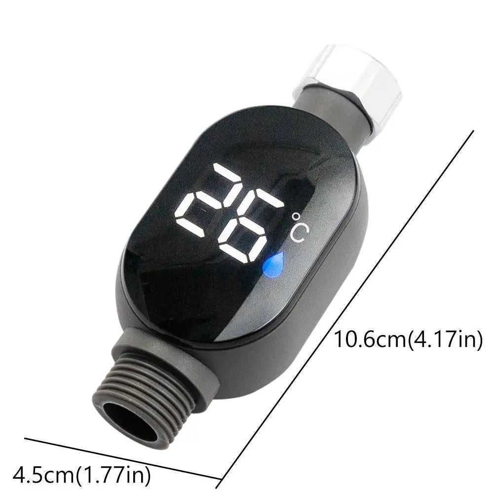 Digital Shower Thermometer Instant-Read LED Display 0℃~99℃ Waterproof Bath Thermostat For Home Bathroom Temperature Measurement