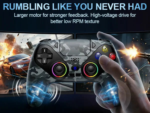 Wireless RGB Light Gamepad For Playstation 5 Controller Console Gaming Controller With Turbo Dual Sense Vibrate Programming