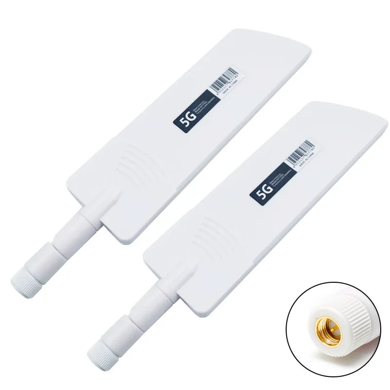 2-piece set, 5G 4G SMA external antenna, suitable for modems, routers, 40dBi folding signal amplifiers, wide range 600~6000Mhz