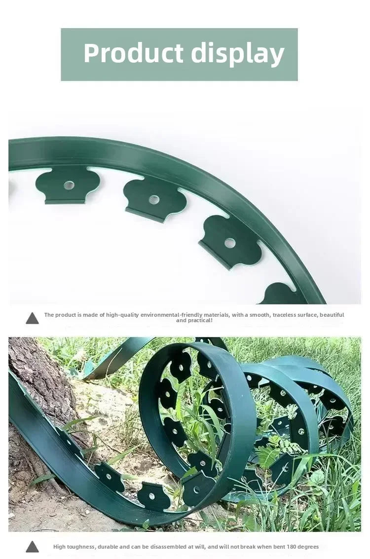 10M L Shaped Lawn Edging Heavy Duty Landscape Border for Grass Gravel Separation Pavement Edge Restraint DIY Garden Barrier