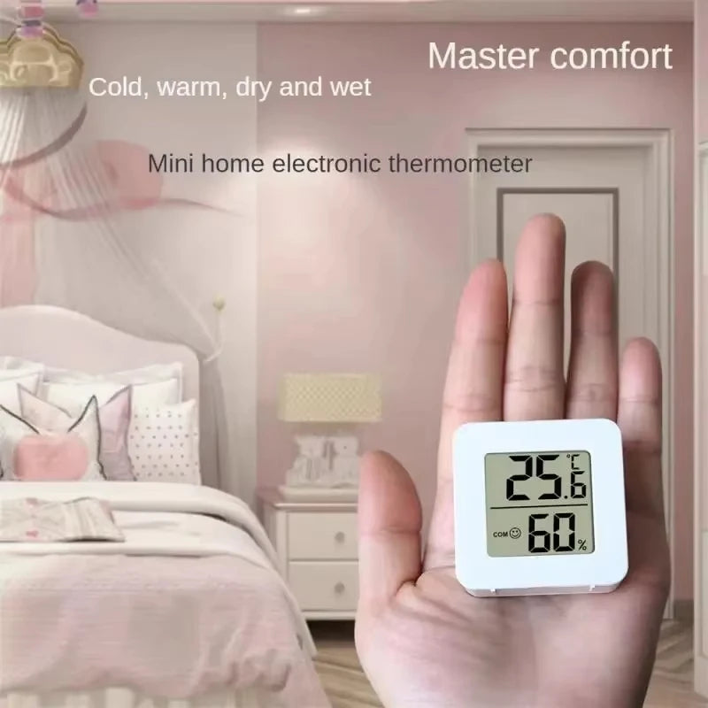 3.2inch Large LCD Digital Thermohygrometer Ultra-thin Simple Smart Home Electronic Digital Thermometer Hygrometer Wall Clock