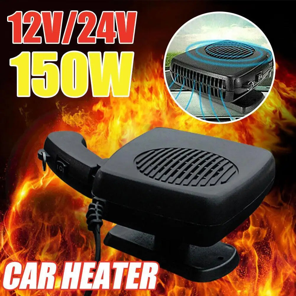 Car Heater 12/24V 150W Dryer 2 in 1 Electric Heater Cooling Fan Air Windshield Defogging Defrost Defogger Defroster Accessories