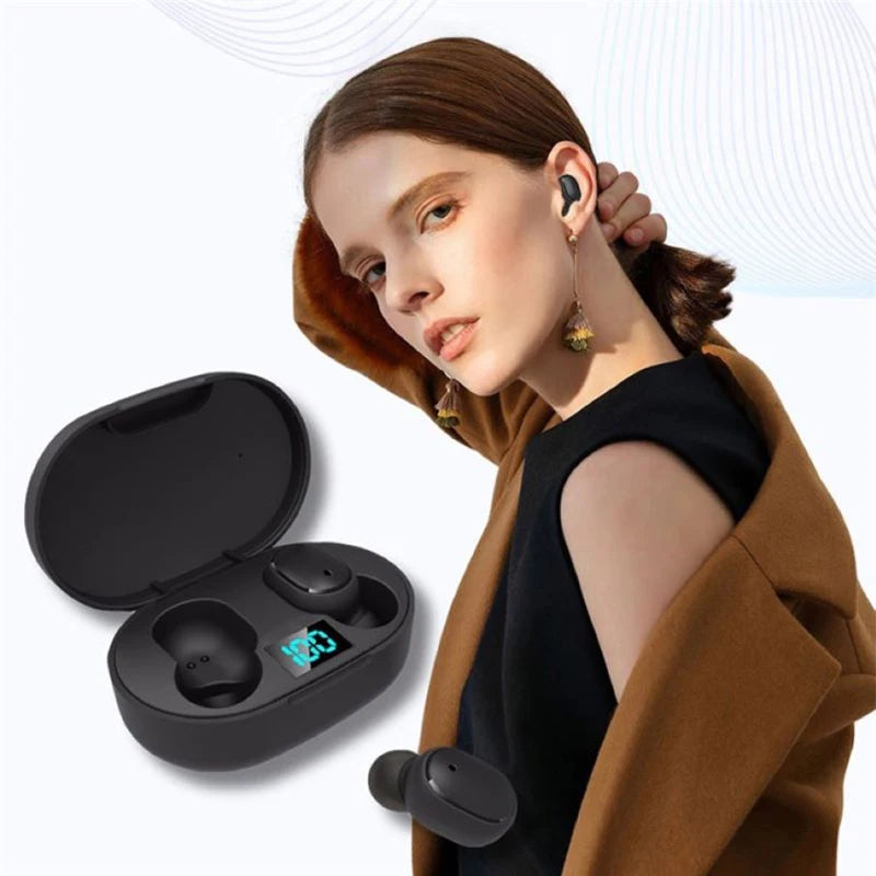 LED Digital Display Wireless Earphones Wireless Bluetooth Headset Noise Cancelling Sports Headphones Universal Bluetooth Earbuds