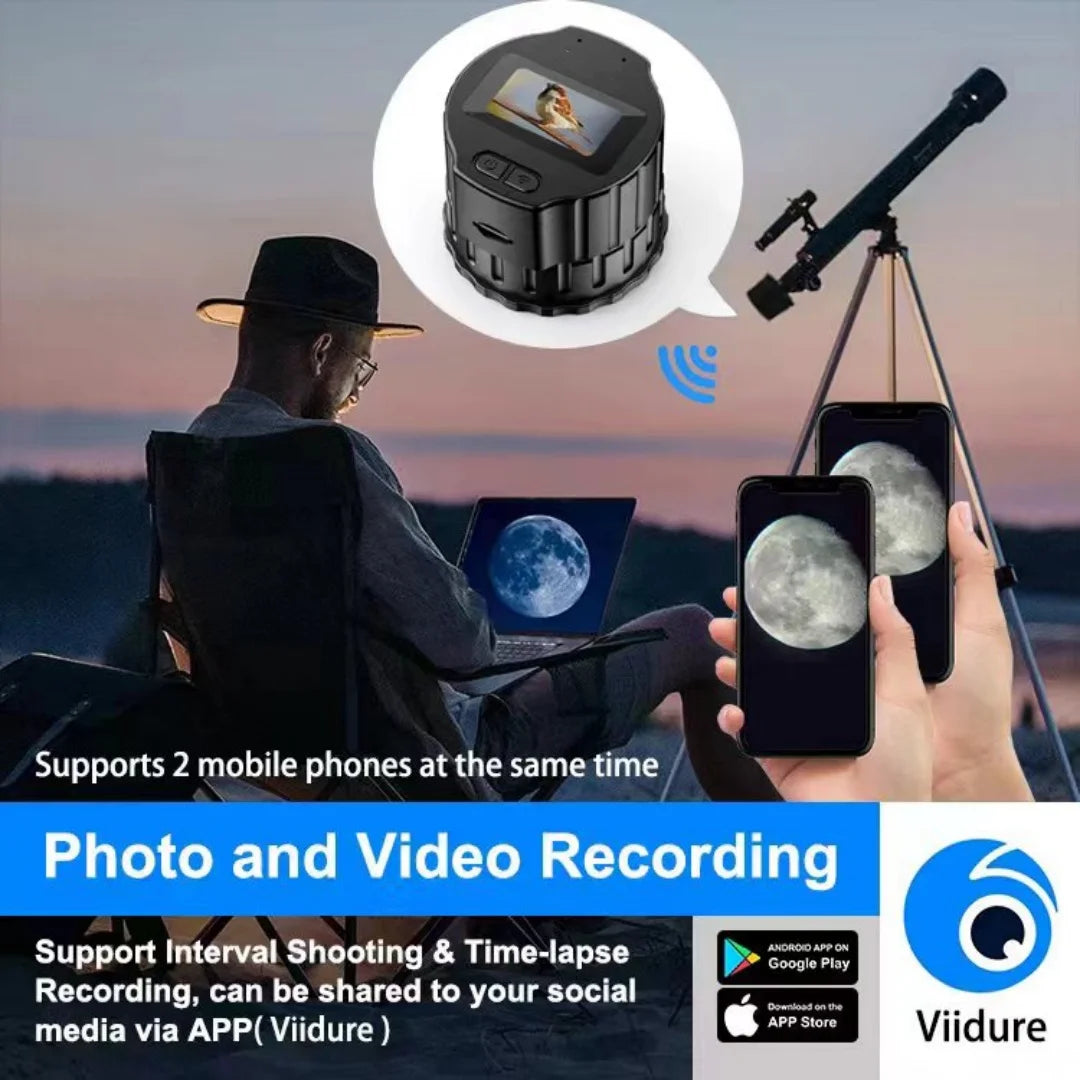 1920X1080 WiFi Electronic Eyepieces Camera 1.5'' High-Definition Screen Portable Recorder Telescopes with APP Connection