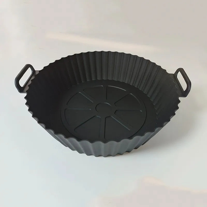 Air Fryer Silicone Liners Air Fryer Silicone Pot Reusable Silicone Air Fryer Liners Food Safe Non Stick Air Fryer Basket Accesso