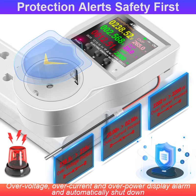 16A Tuya WIFI Digital Thermostat Socket Incubator AC220V Temperature Controller With Timer Switch Cooling Heating 3M NTC Sensor