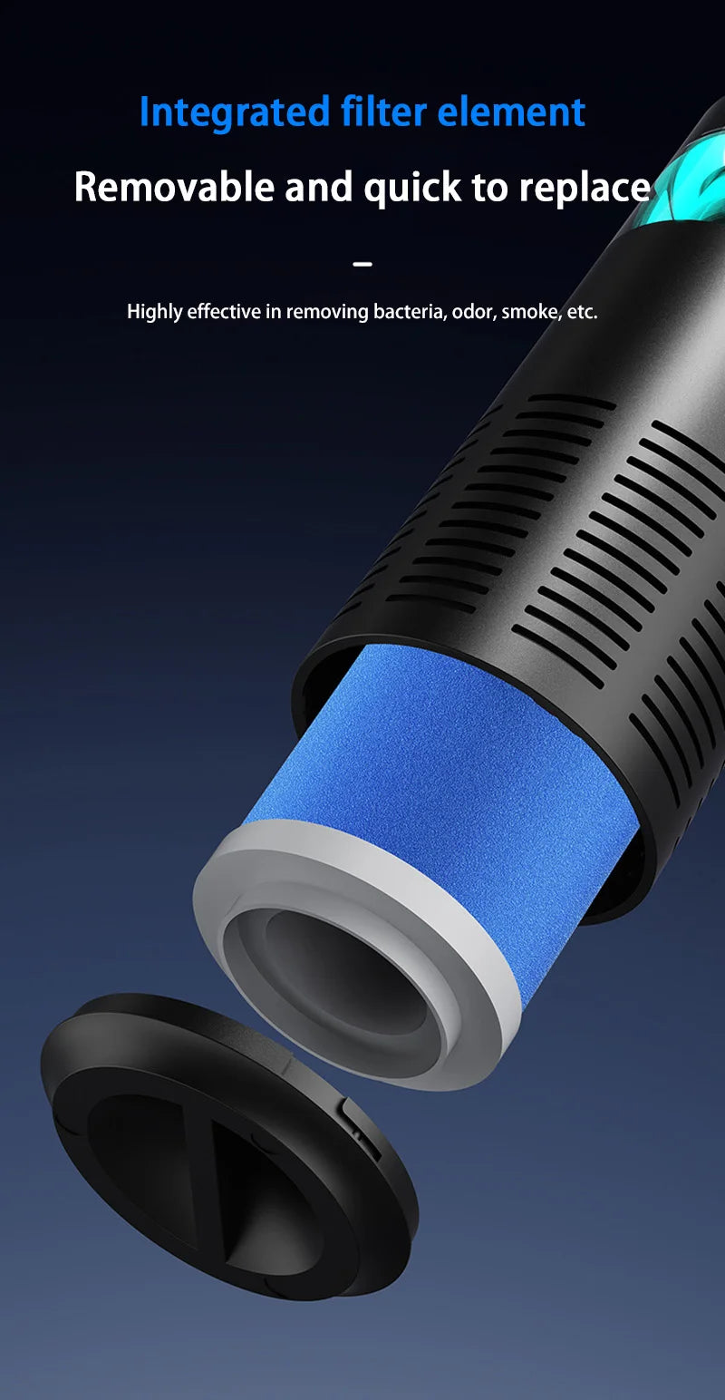 2026 New Car Air Purifier, A Negative Ion Ambient Light Car Air Purifier For Removing Formaldehyde And Odors Inside The Car
