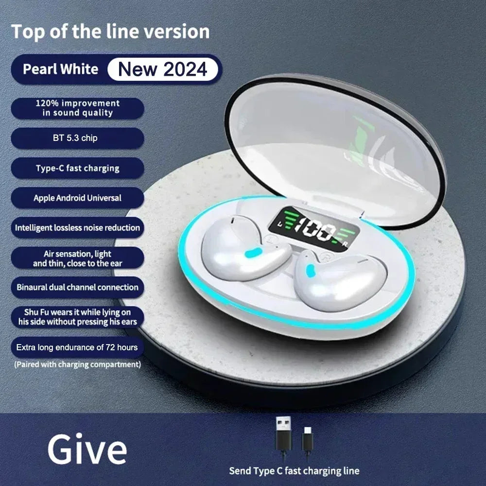 X55 Mini Earphone Wireless Earphone Headphones Noise Reduction Sport Game Sleep Bluetooth 5.3 Earbuds HIFI Stereo Music Headset