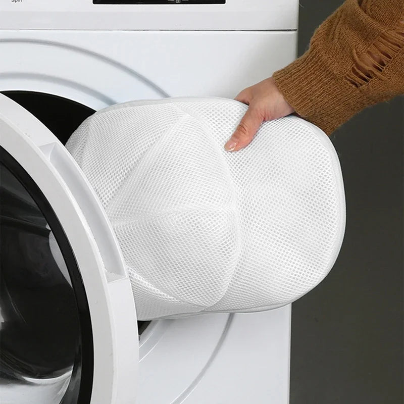 Washing Machine Hat Wash Protector Cap Cleaner Laundry Bag  Small Clothes Wash Bag Anti-Deformation Mesh Organizer Zip Bags